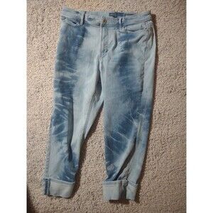 J. Jill Denim High Rise Cropped Women's Acid Wash Blue Jeans Size 12